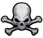 Jumbo Back Patch Skull X Bones 1
