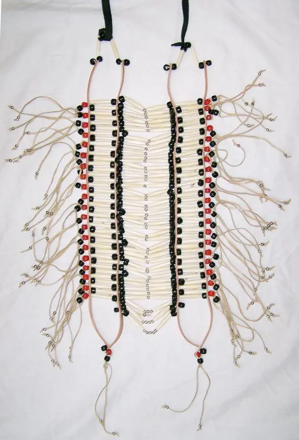 Large Indian Style Buffalo Bone Breast Chest Plate 2