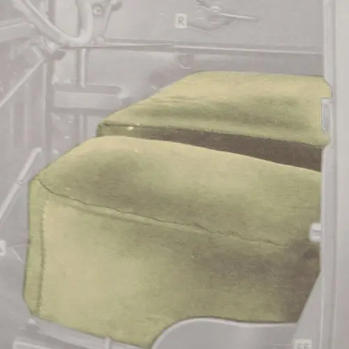New M37 & Open Cab Variants Canvas Seat Cover Set - Rope & Grommet Type - M37ocscs-G 1