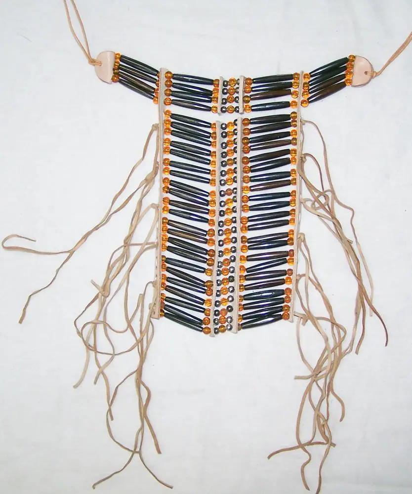Medium  Indian Style Buffalo Bone Breast Chest Plate 1