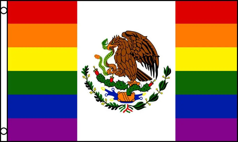 Mexico Rainbow (3Ft X 5Ft) Flag 1