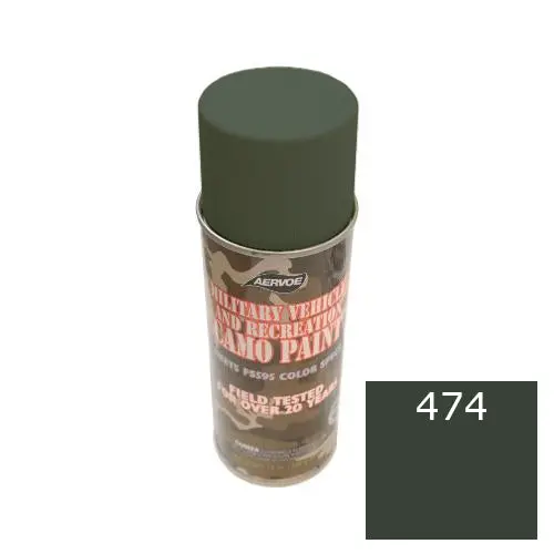 <B>Sold Out</B> - Military Vehicles 12 Oz Spray Paint Can - Green - #474 1