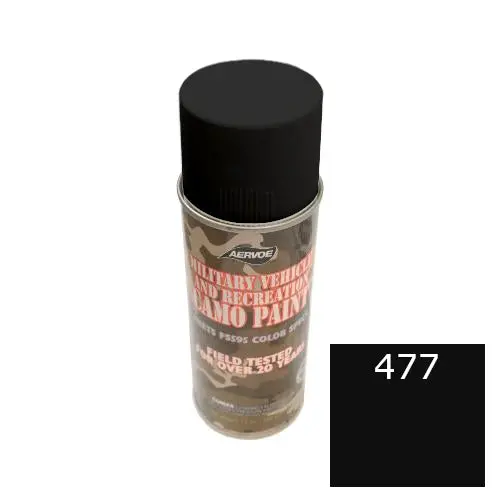 <B>Sold Out</B> - Military Vehicles 12 Oz Spray Paint Can - Black  - #477 1