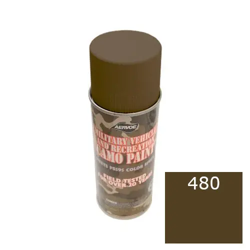 <B>Sold Out</B> - Military Vehicles 12 Oz Spray Paint Can - Highland - #480 1