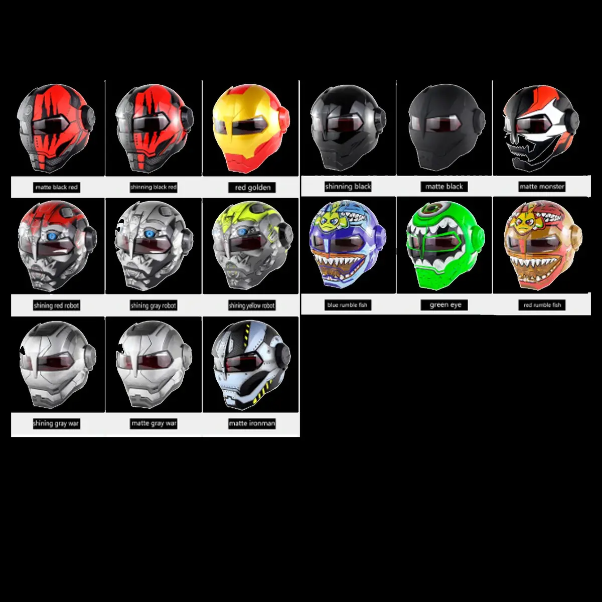 Cyborg Invasion Dot Flip Up Helmets 2