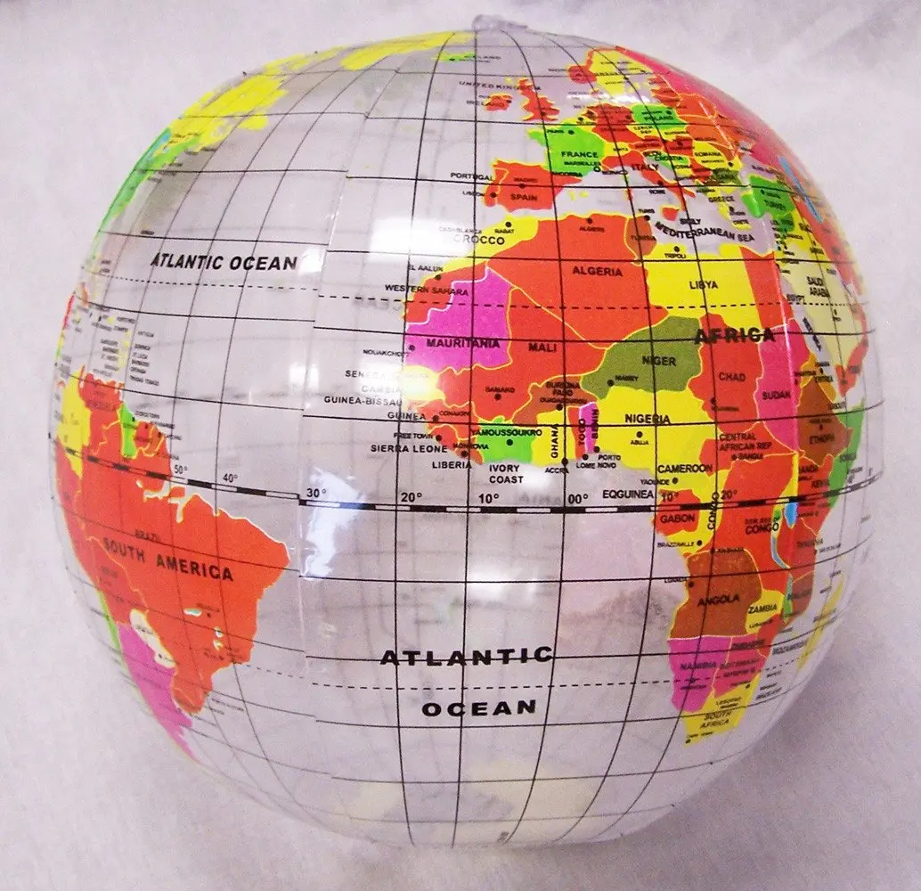 Clear See Through World Globe 12 In Inflatable 1