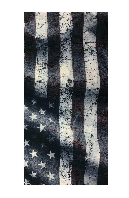 Gray  Wavy American Flag Seamless Bandana Face Cover Tube Multi Function Mask Wraps 1