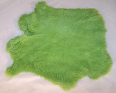 Green Color Rabbit Skin Pelt 1