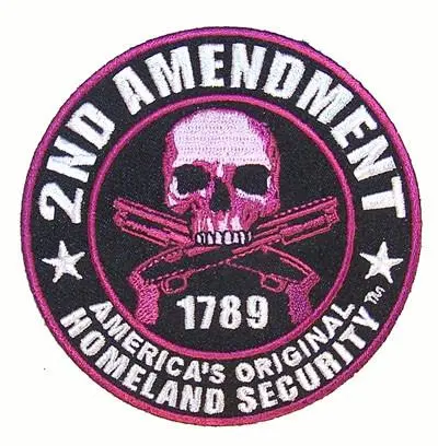 2Nd Amendment Purple Skull Patch 1