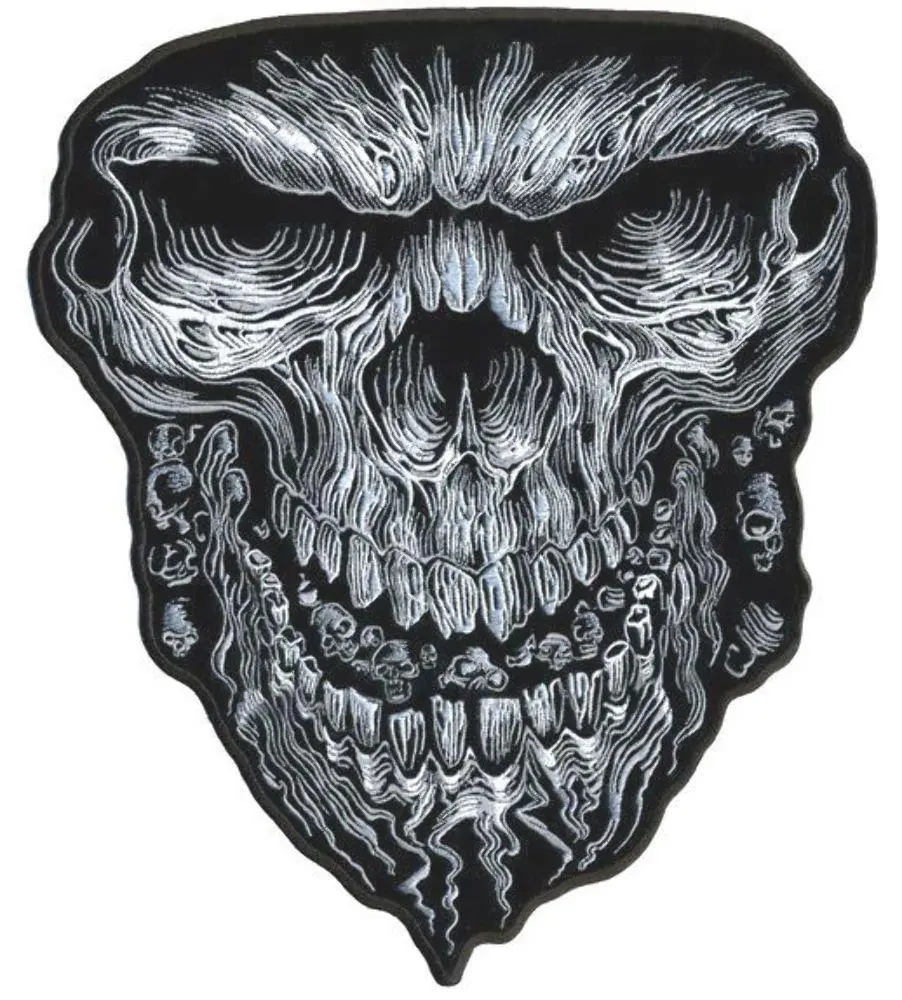 Reaper Skull Face 6 Inch Patch 1