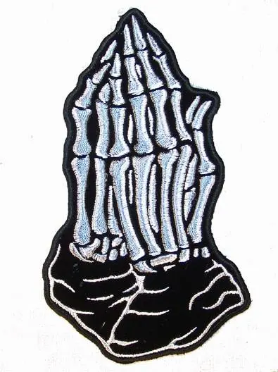 Skeleton Praying Hands Patch 1