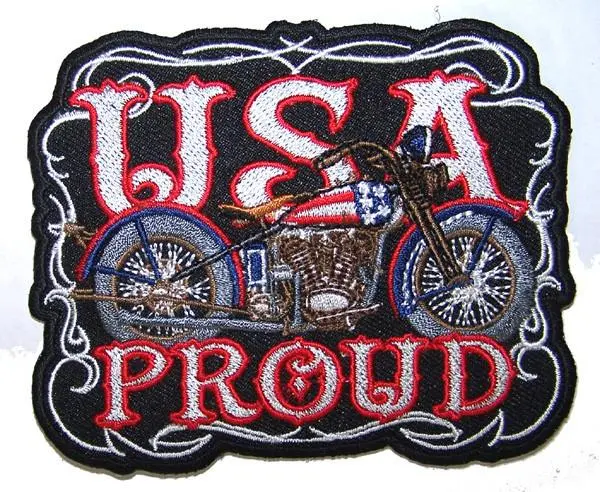Usa Motorcyle Proud Embroidered Patch 1