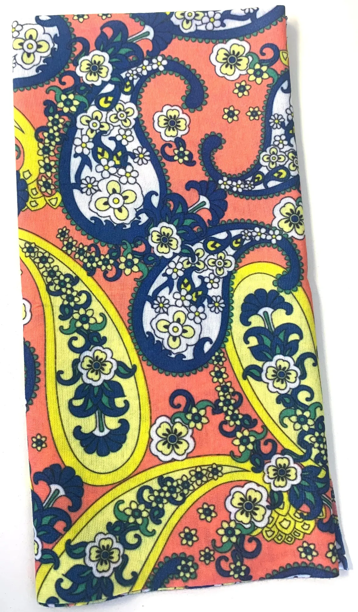Peach Paisley Multi Function Seamless Bandana Wrap ( Sold By The Piece Or 10 Pack) 1