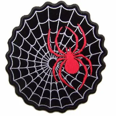 Red Spider In Web 5 In Embroidered Patch 1