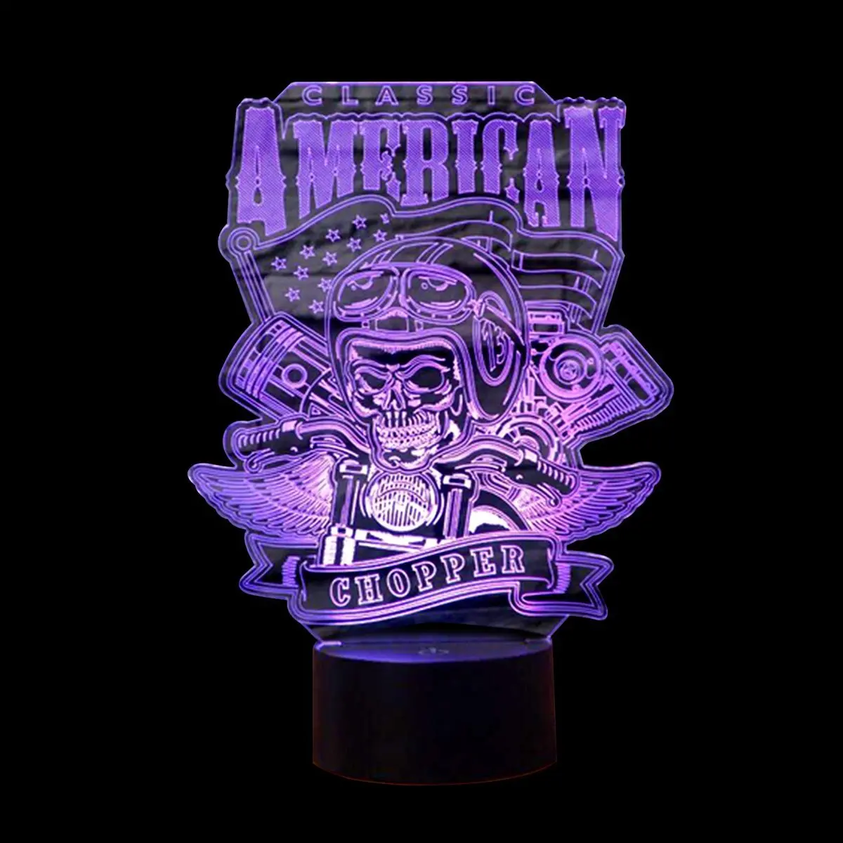 Classic American Chopper 3D Lamp 1