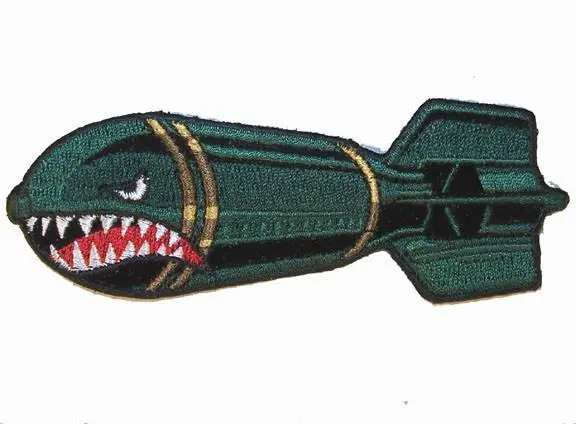 Teeth Dropping Bomb Shark 4 Inch Patch 1