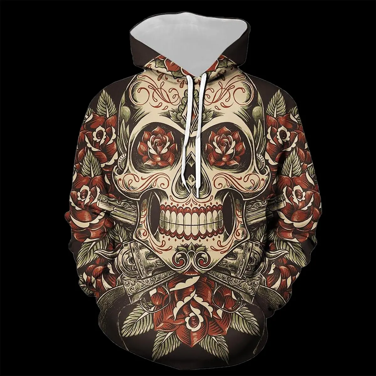 Six-Shooter Sugar Skull Hoodie 1