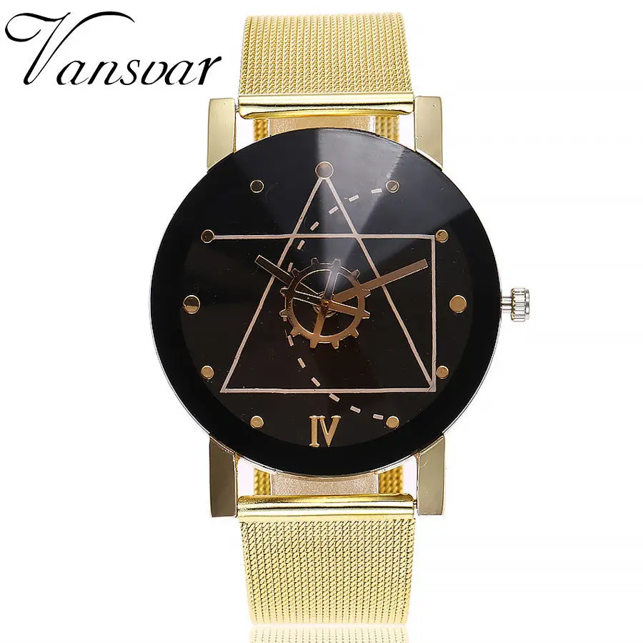 Vansvar Casual Quartz Stainless Steel Band Marble Strap Watch Analog Wrist Watch 3