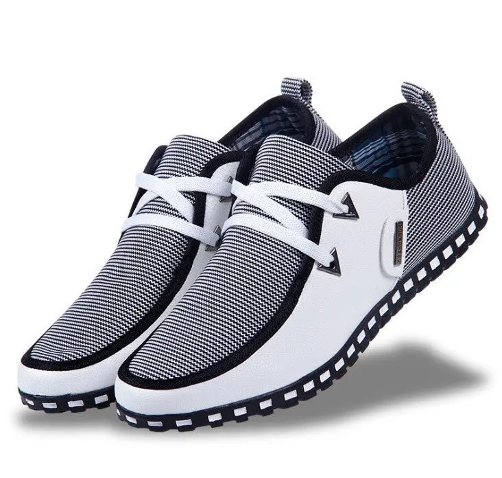 Men's Lightweight Summer Sneakers – Breathable Canvas Casual Flats for Warm Weather