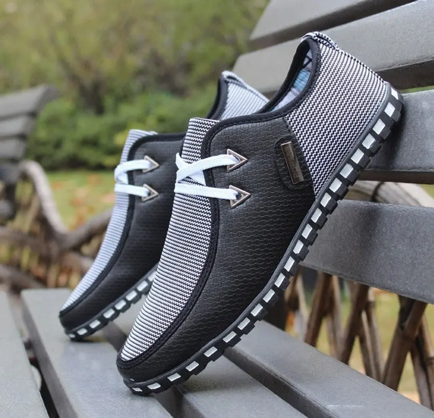 Men's Lightweight Summer Sneakers – Breathable Canvas Casual Flats for Warm Weather - Image 3