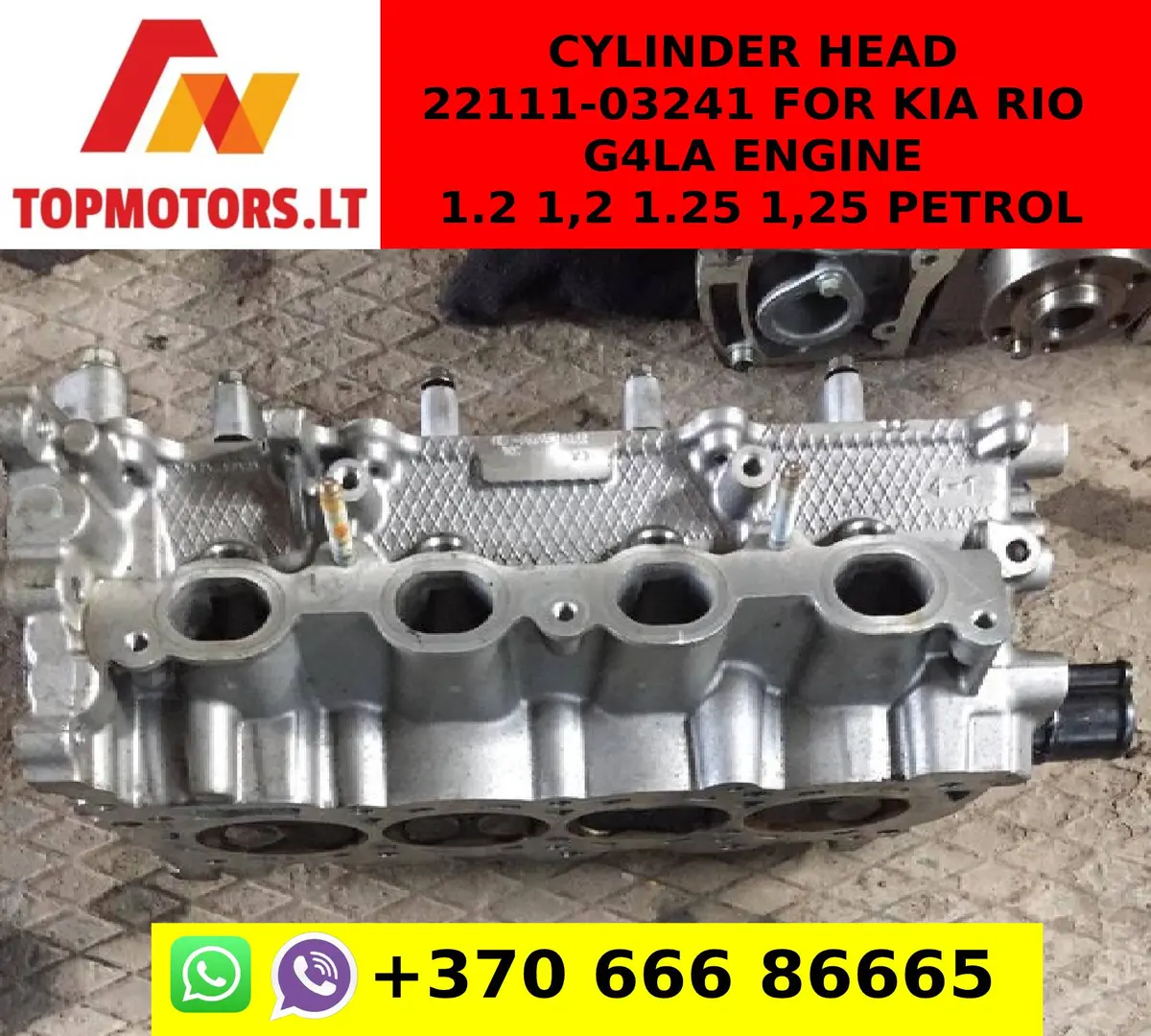 Cylinder Head 22111-03241 For Kia Rio G4la Engine 1.2 1,2 1.25 1,25 Petrol 1