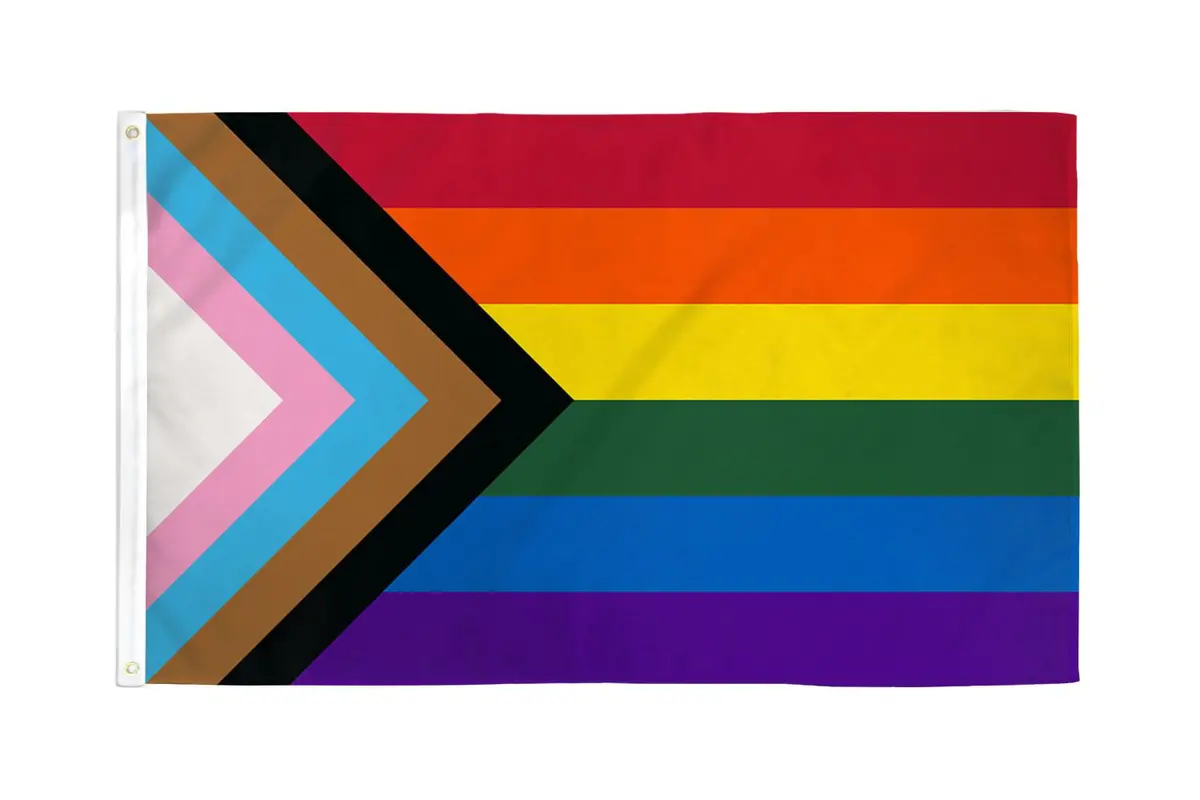 2 X 3 Progress Rainbow Flag (Sold By The Piece) 1