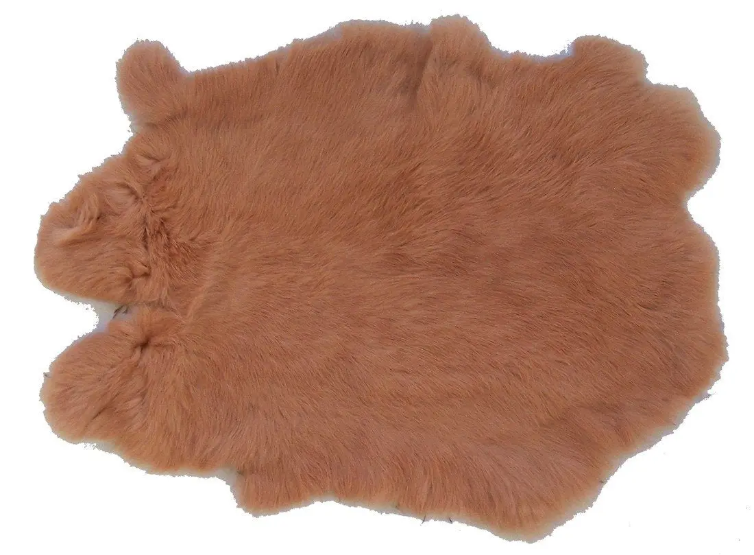 Light Tan Dyed Color Rabbit Skin Pelt 1