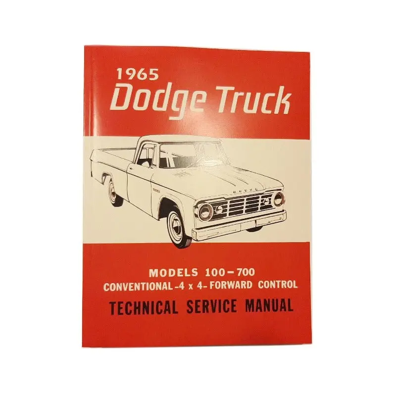 New 1965 Technical Service Manual - Models 100-700 Conventional, 4X4, Forward Control - Rbk-507 1