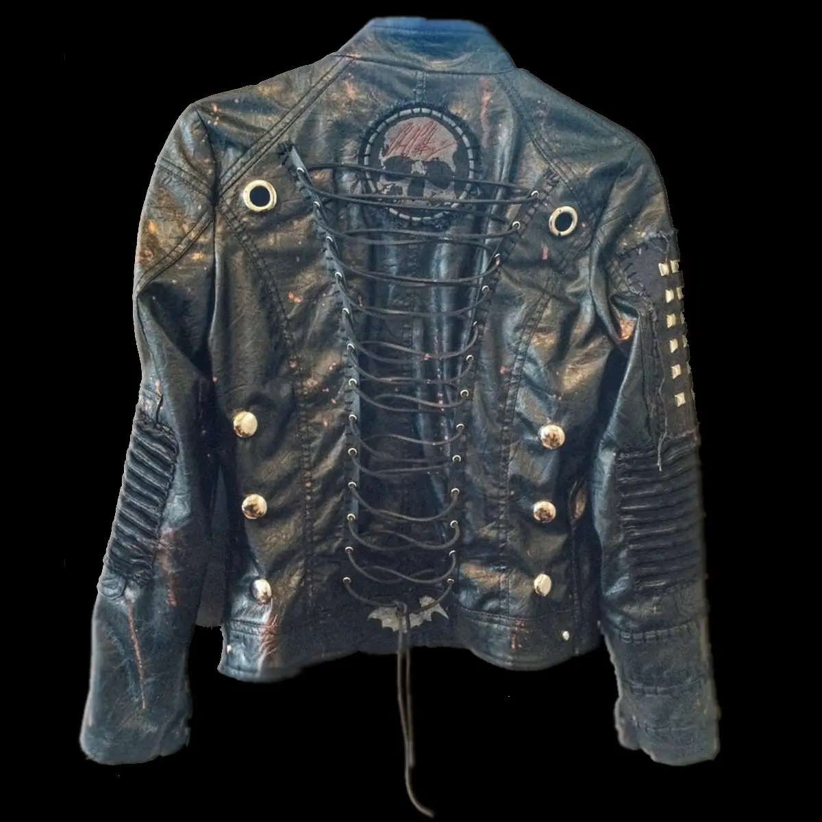 Skull Rider Vegan Biker Jacket 1