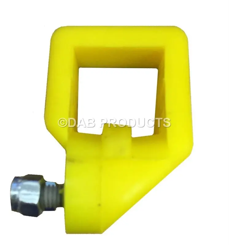 Dab Products Trials Angled Chain Tensioner Pad With Screws & Nuts Yellow 1