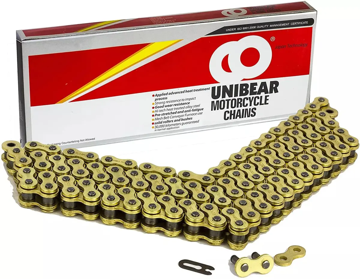 Unibear  520 Heavy Duty Gold Trials Motox Enduro Chain 118 Link 1