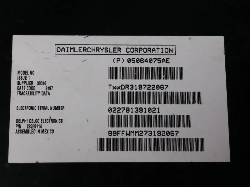 2008 Ram Telematics Module. Part Number 05064075Ae 1