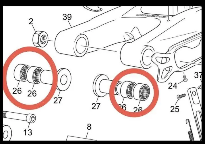 Dab Products Sherco / Scorpa / Em / Trs Swing Arm Bearing 2