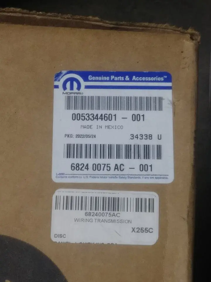 Transmission Harness 68240075Ac For A 2015 Dodge Ram 3500 1