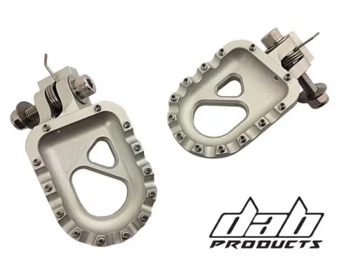 Dab Products 55Mm Performance Alloy Trials Footrests Footpegs Silver 1