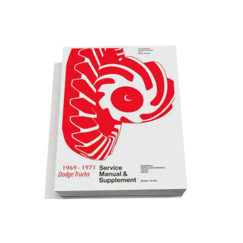 New 1969-1971 Dodge Trucks Service Manual & Supplement - Rbk-511 1