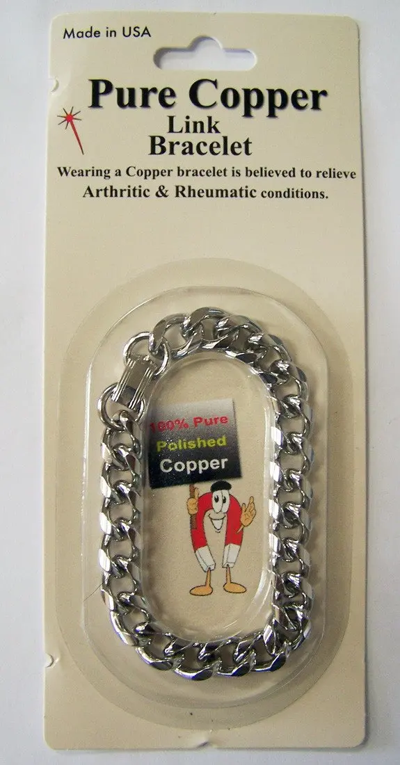 Silver Plated Solid Copper Heavy Mens Link Bracelet 1