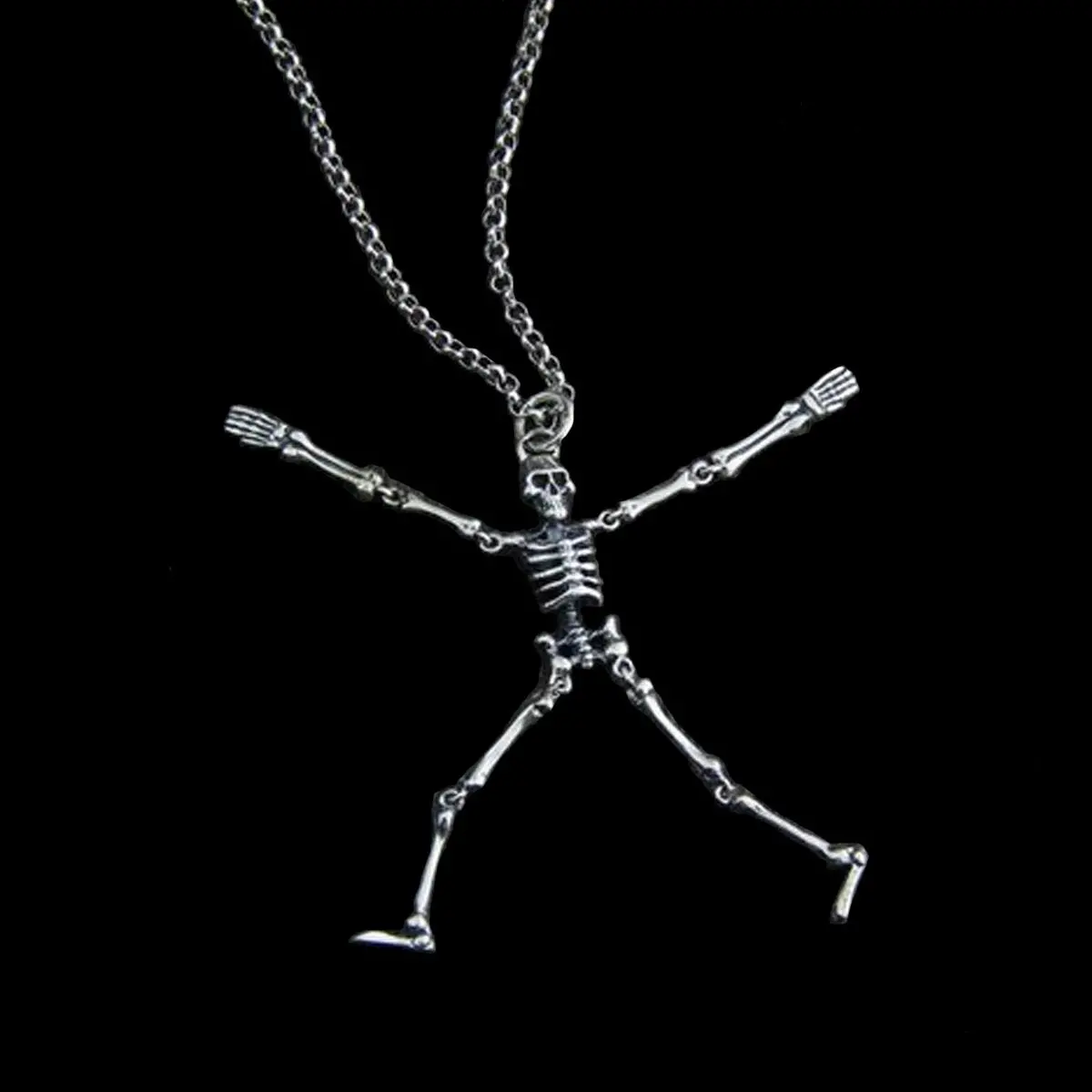 Silver Skeleton Necklace 2