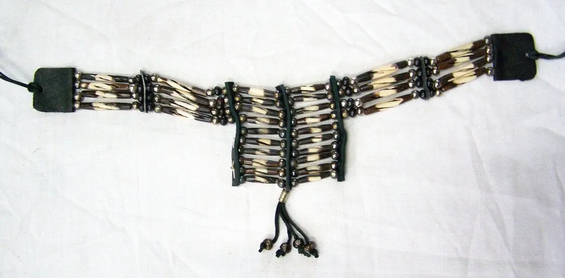 Small Indian Style Buffalo Bone Breast Chest Plate 3
