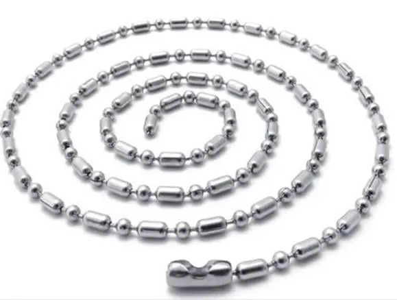 Deluxe Stainless Steel Ball Chain Silver Necklace 1
