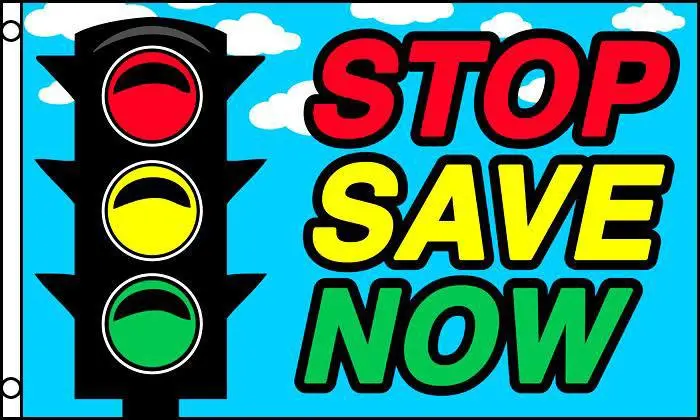 Stop Save Now (3Ft X 5Ft) Flag 1