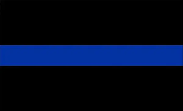 Black & Blue Police Remembrance Thin Line (3Ft X 5Ft) Flag 1