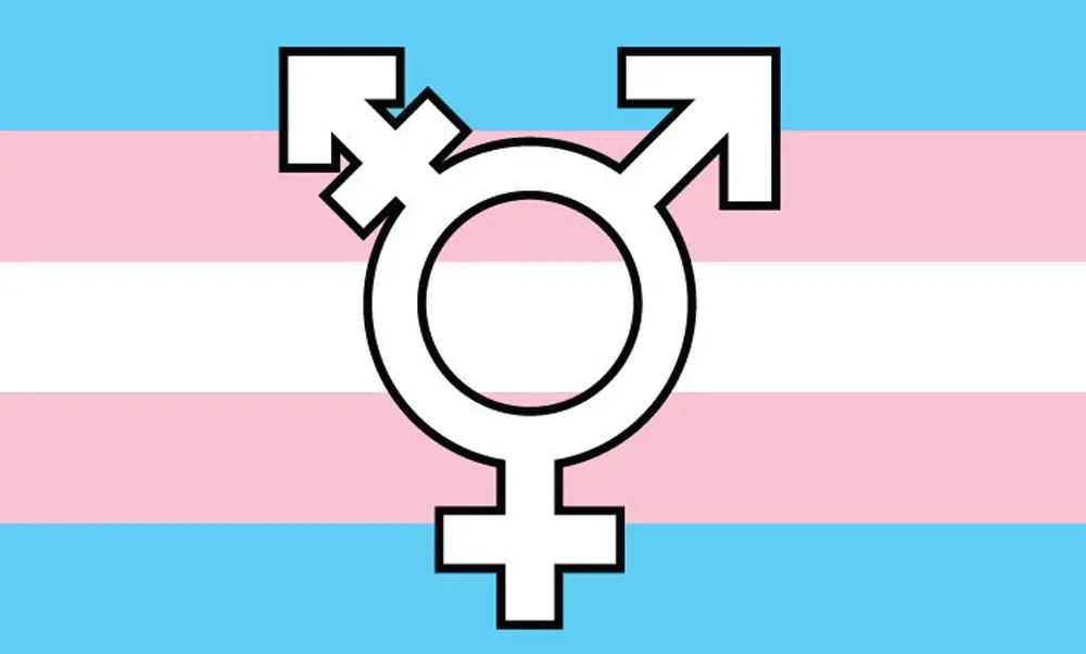 Transgender Symbols Rainbow (3Ft X 5Ft) Flag 1