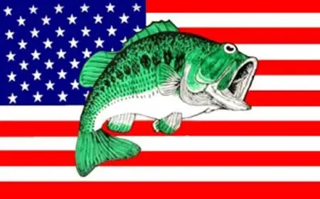 American Usa Bass Fish (3Ft X 5Ft) Flag 1