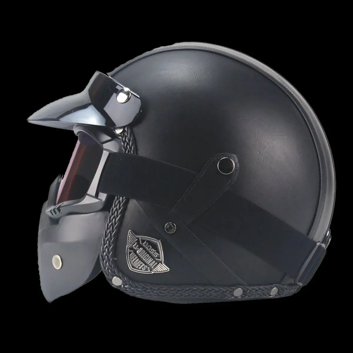 Vintage Pu Leather Helmet 1