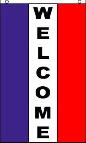 Vertical Welcome (3Ft X 5Ft) Flag 1