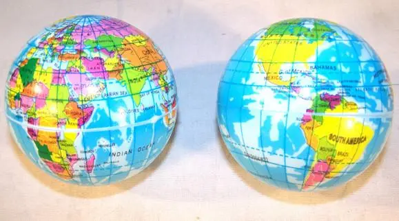World Earth Globe 3 Inch Earth Bounce / Squeeze Balls 1