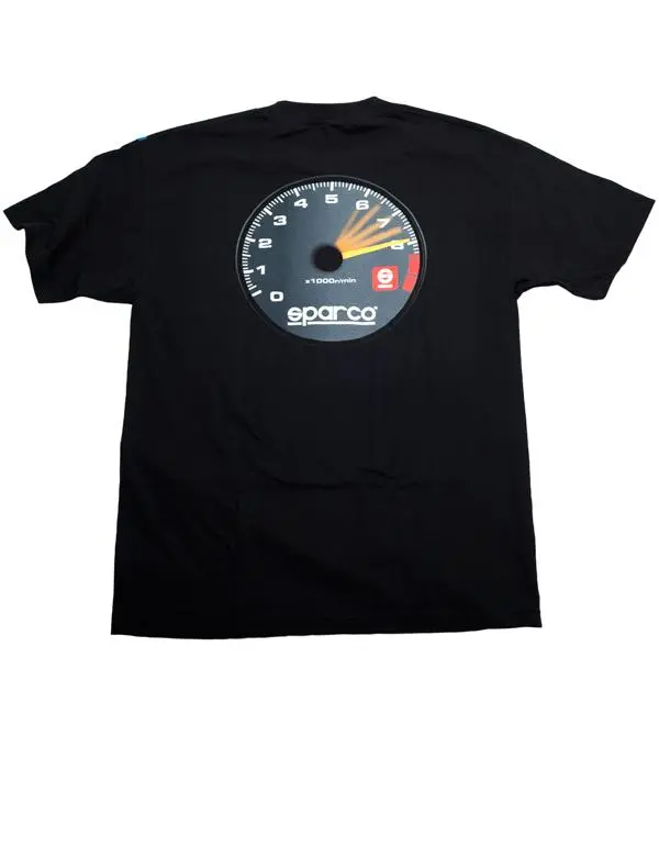 Sparco Tach Graphic T-Shirt – Black, Extra-Large 1