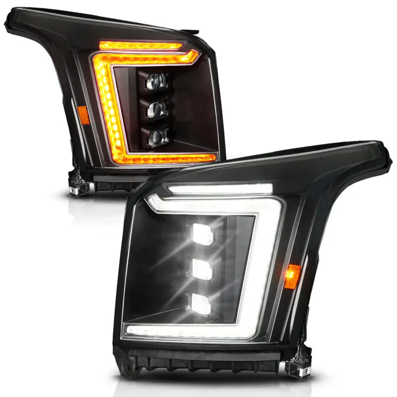 Anzo 15-20 Gmc Yukon (Incl Xl - Factory Halogen Models) Full Led Proj Headlights Black - Driver Side 1