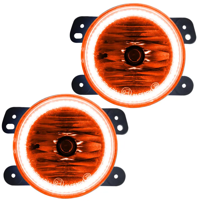 Oracle Lighting Pre-Wired Led Halo Fog Light Kit For 2007–2009 Jeep Wrangler Jk – Amber Accent Ring 1